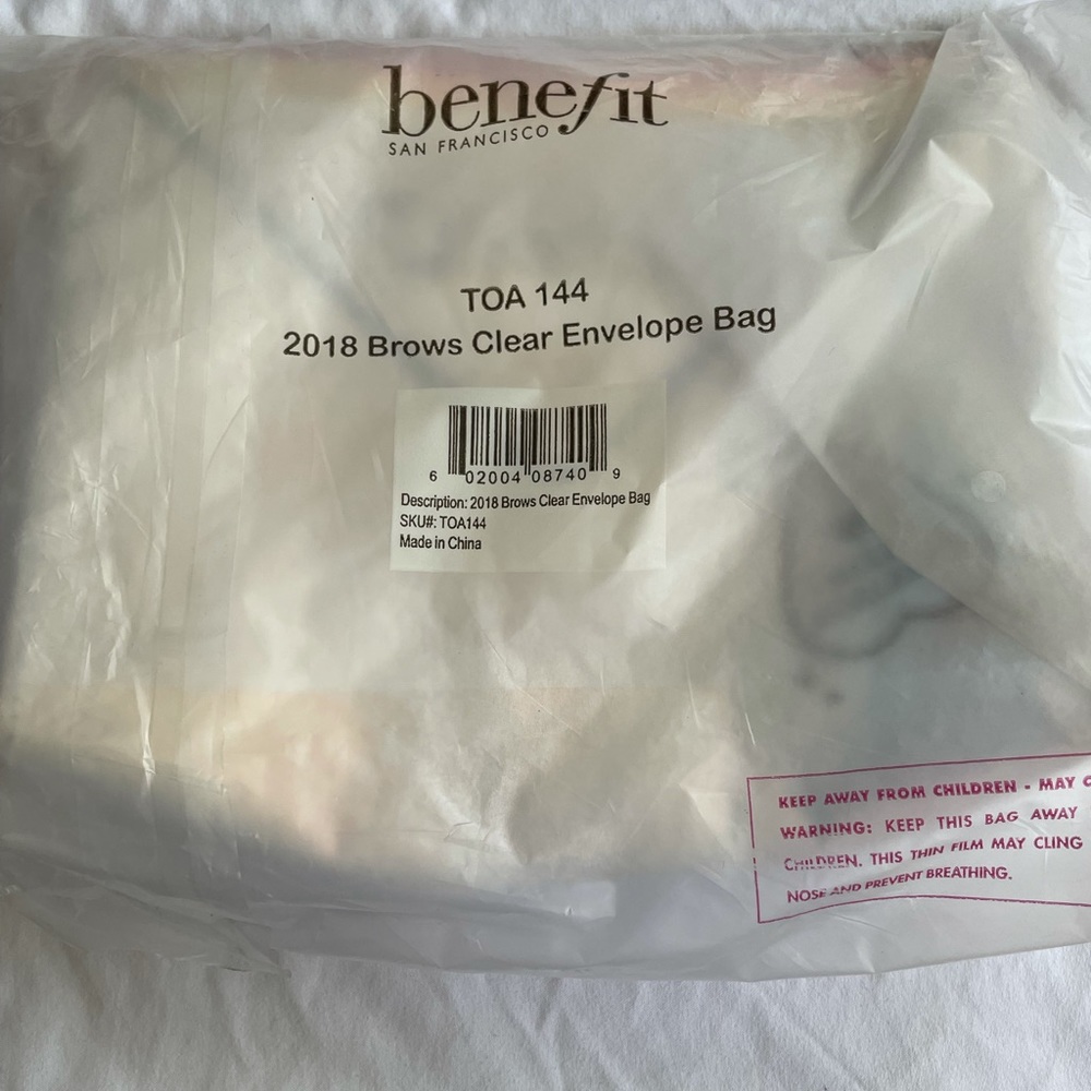 Benefit San Francisco 2018 Clear envelope Bag